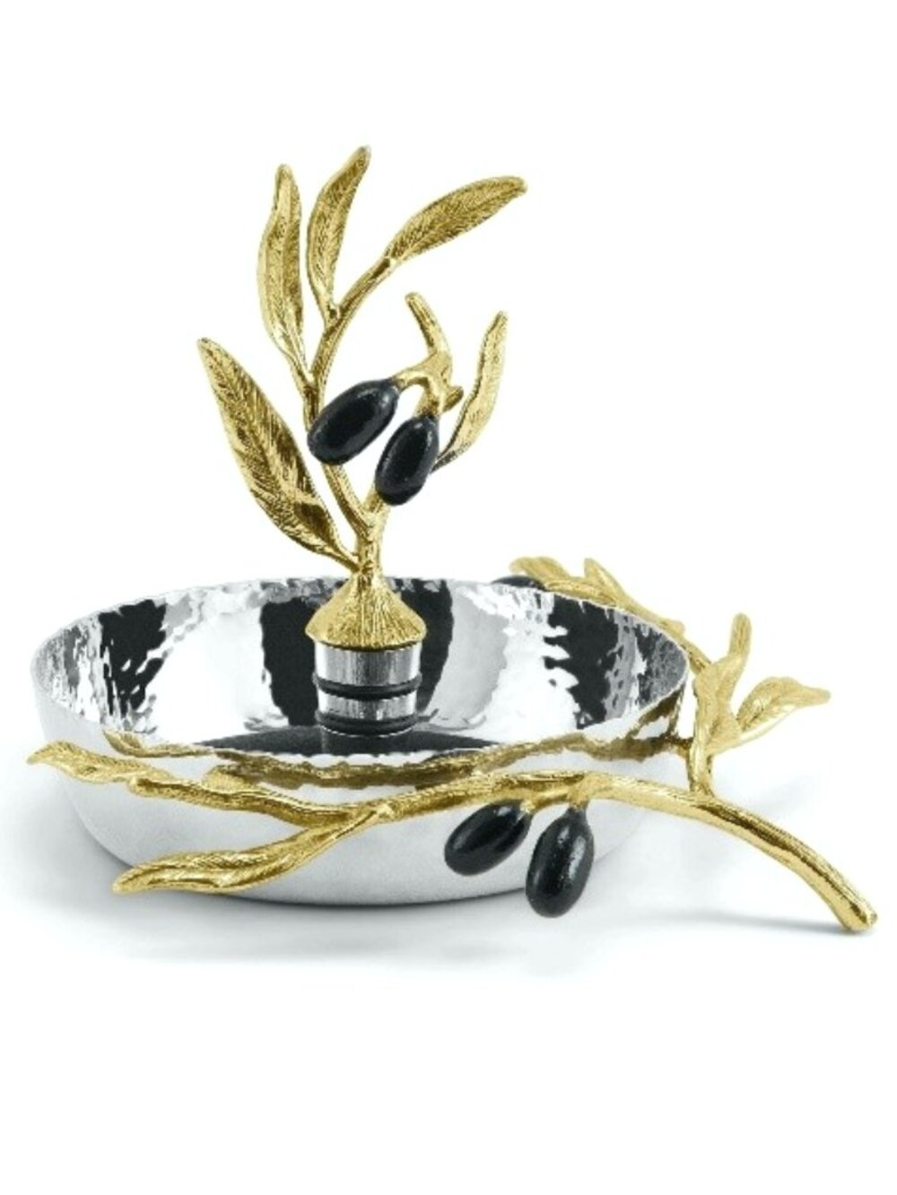 Michael Aram Olive Branch Wine Coaster & Stopper Set-NWT